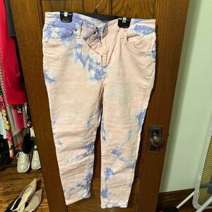 Levis Pink and Purple Tie-Dye Jeans